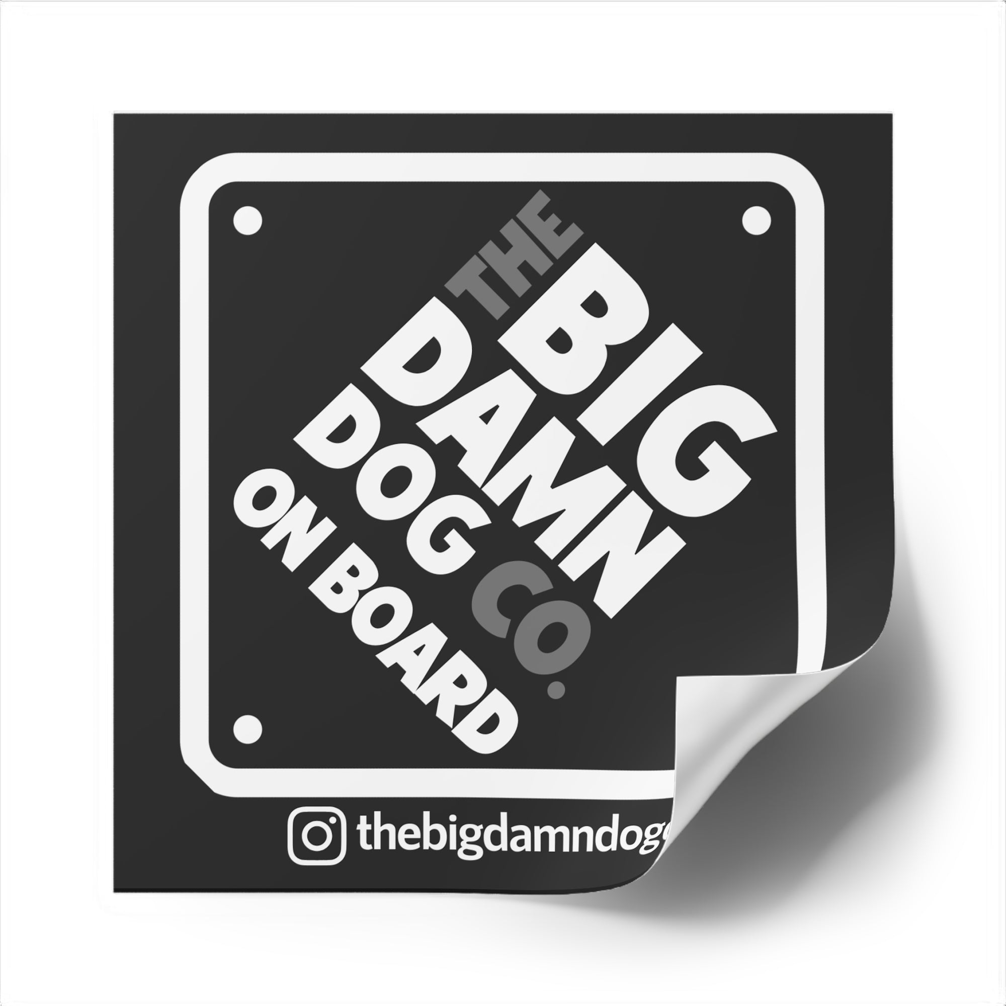 Black The "Big Damn Dog on Board" Sticker