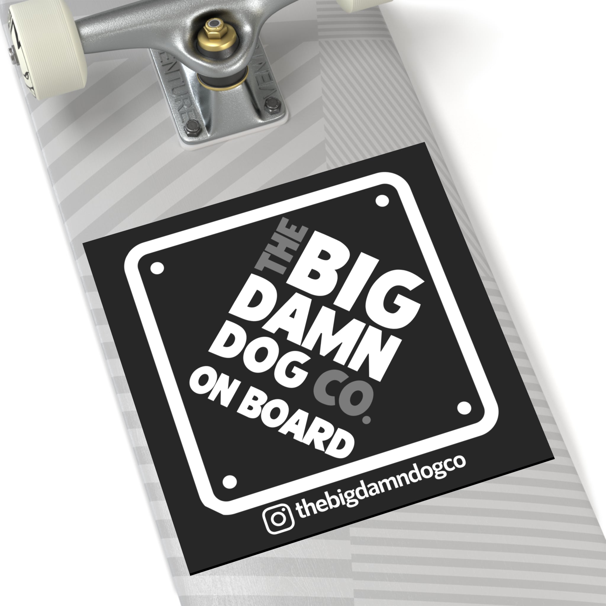 Black The "Big Damn Dog on Board" Sticker