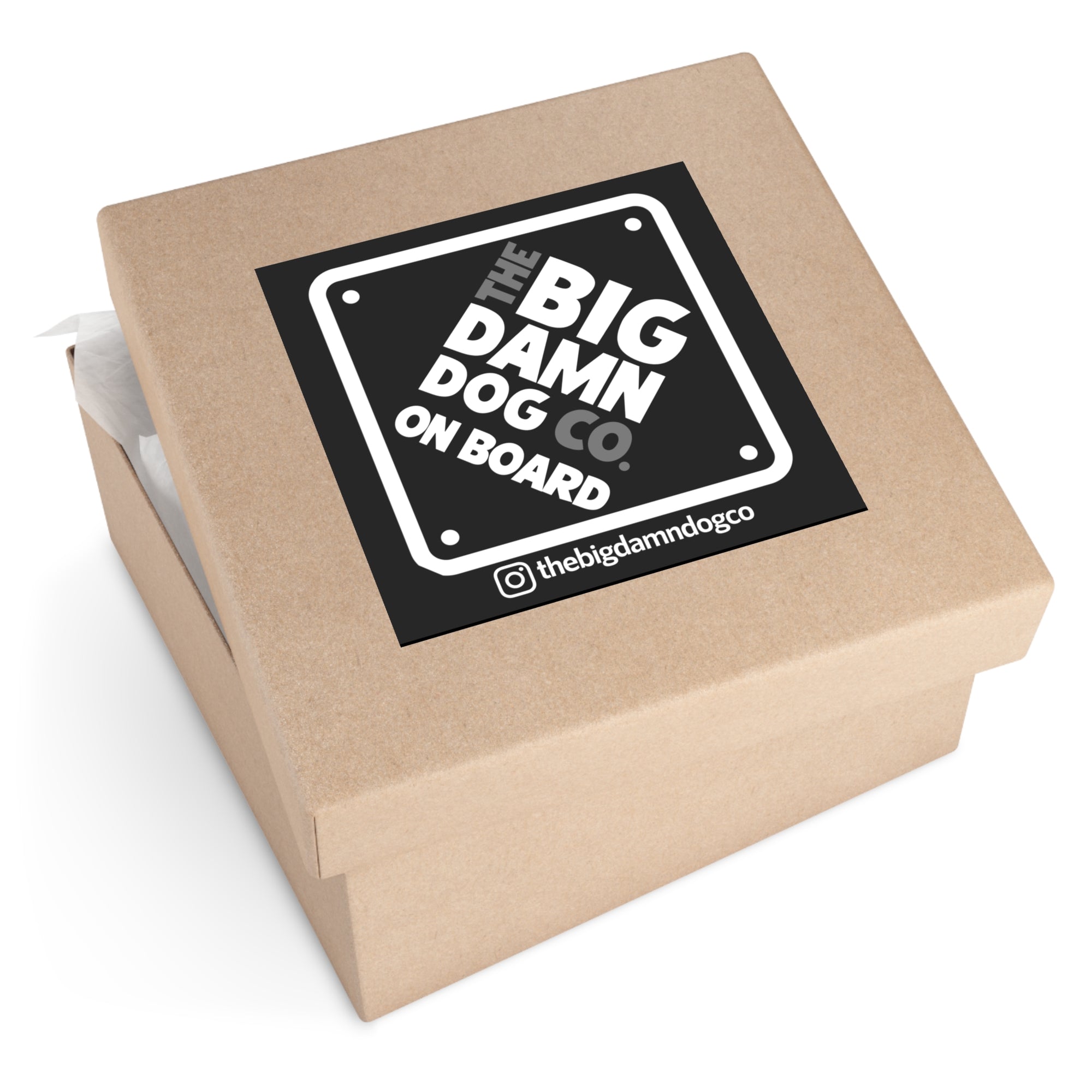 Black The "Big Damn Dog on Board" Sticker